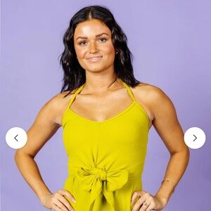 Kortni Jeane Lime Green tied top swim
